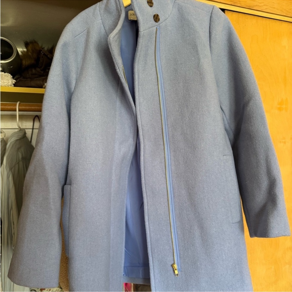 J. Crew Powder Blue Wool-Blend Coat NWT size 10 NEW